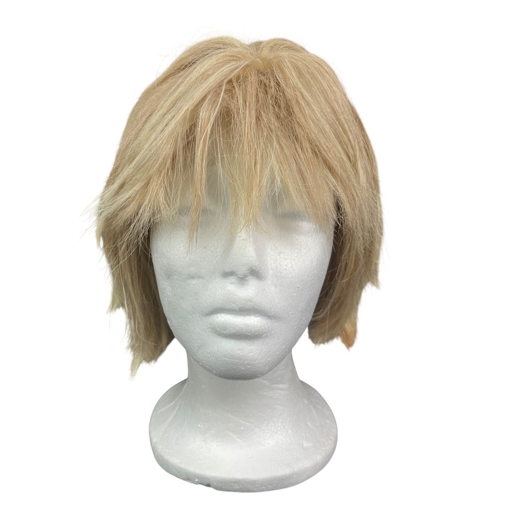 Envy Wigs Blonde Short Layered Shag 100% Kanekalon Fiber Synthetic Wig